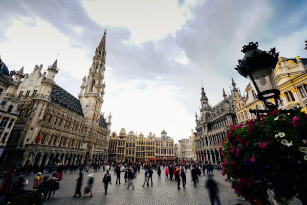 Grand Place guildhalls in Brussels, Belgium