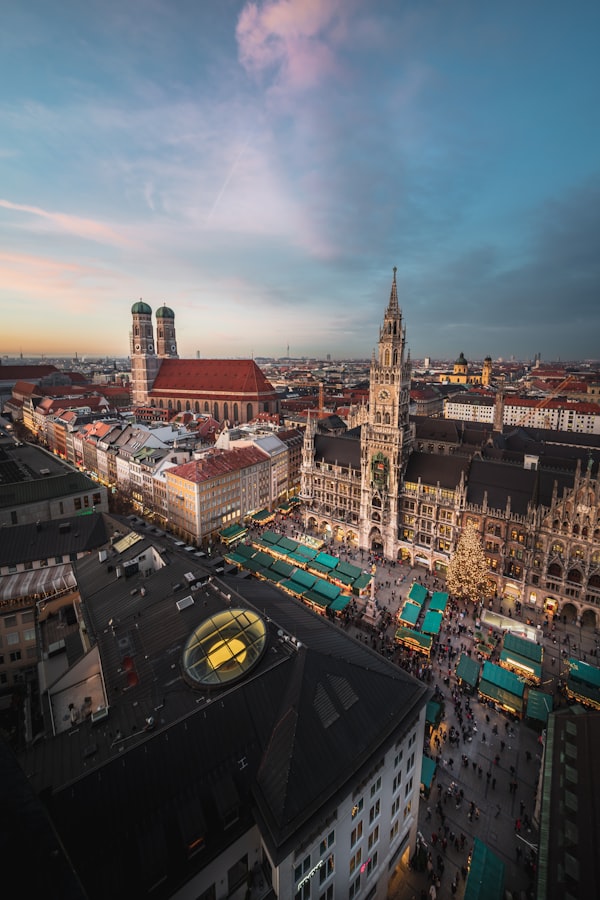 Marienplatz and the New Town Hall in Munich, Germany
