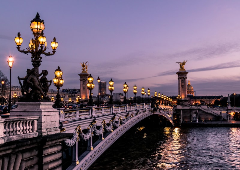 Paris Eiffel Tower at night luxury European tour