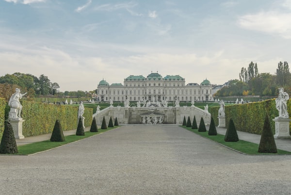 Imperial palace and gardens in Vienna, Austria